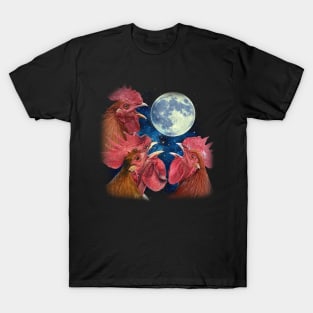 Cluck Couture Chicken The Moon, Tee Triumph for Poultry Admirers T-Shirt